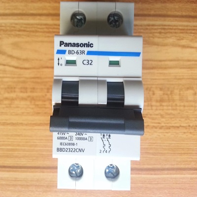 PANASONIC Cầu Dao Tự Động CB Đôi 2 Pha 2 Cực 6A Đến 63A  Hàng Chất Lượng - BH 12 Tháng