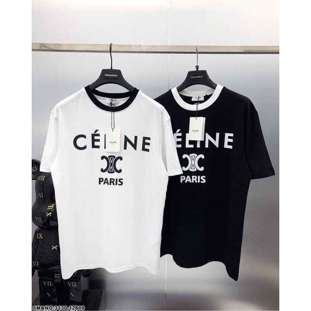 Áo Phông Nam Celin Paris In Chữ, Áo Thun Nam Nữ Cổ Tròn Cao Cấp Y22 - Bee Shop