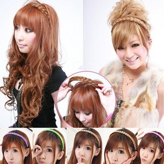 Băng đô tóc giả thắt bím phong cách boho cho nữ