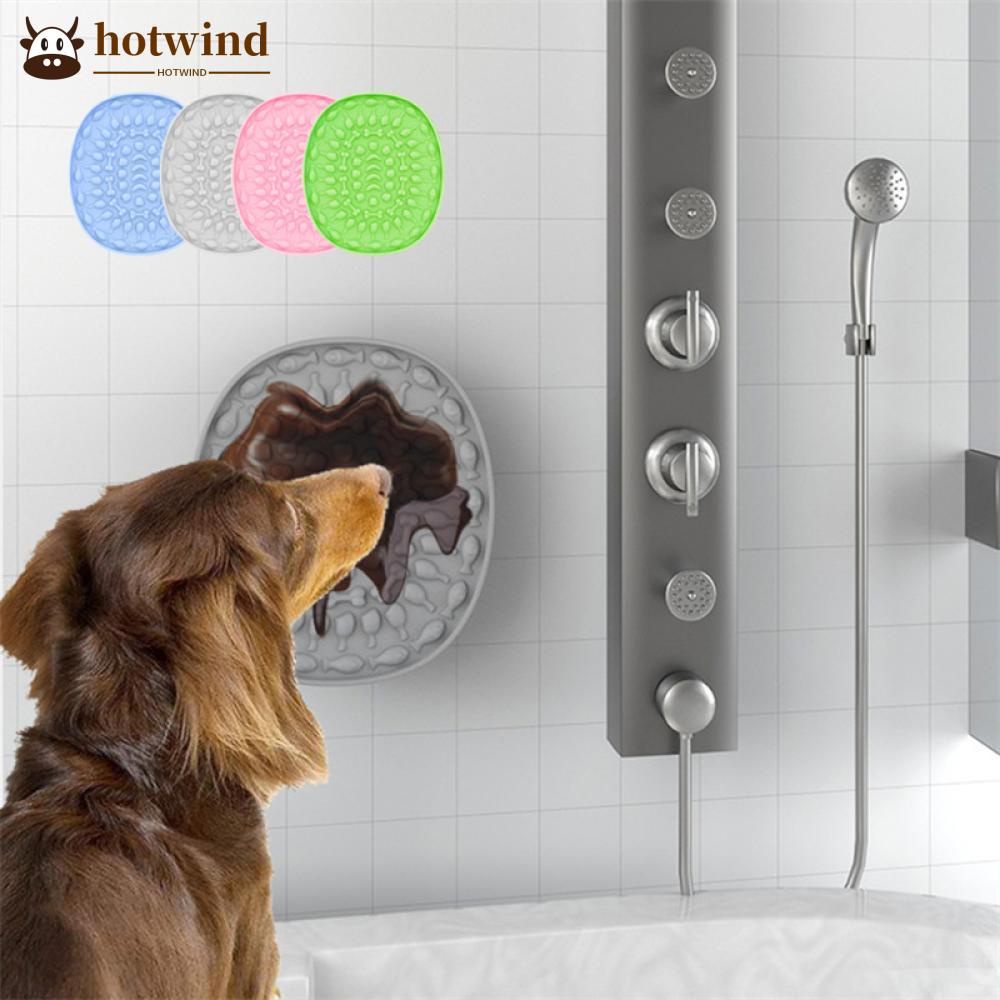 Đĩa Silicone Tròn Đựng Thức Ăn Cho Chó Liếm Kèm Móc Hít Chân Không