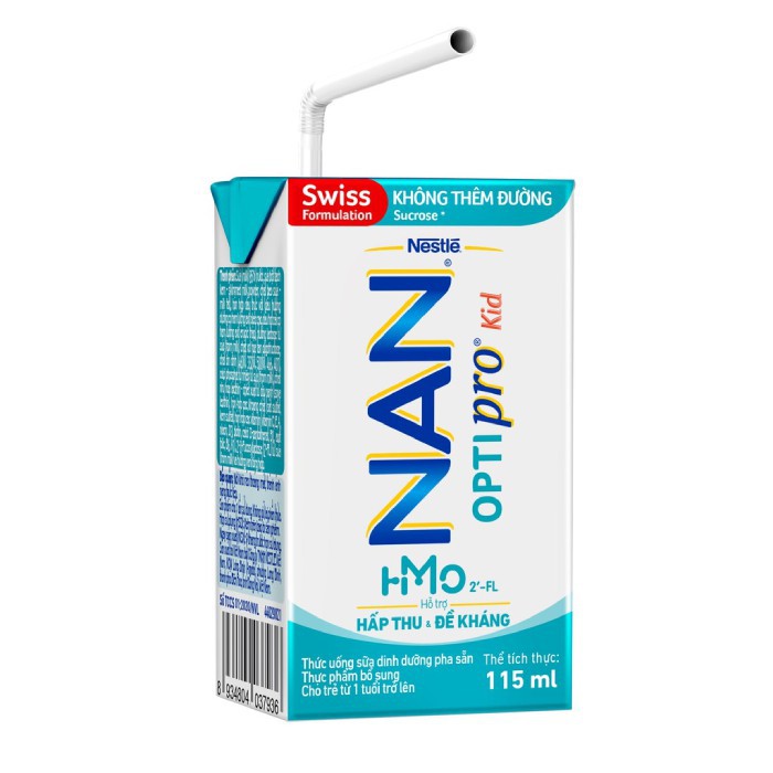 BỘ 2 Hộp Sữa dinh dưỡng uống liền Nestlé® NAN RTD Optipro Kids 115ml/hộp