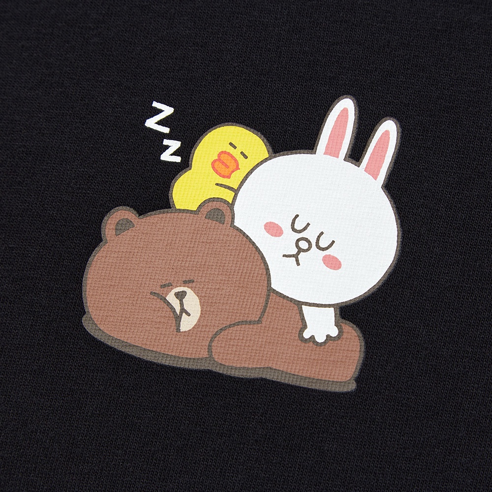 Áo thun cặp đôi Uniqlo  LINE FRIENDS tay ngắn in hình 446642