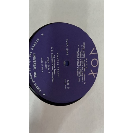 Bộ đĩa than JS Bach 3 đĩa organ music Vol4