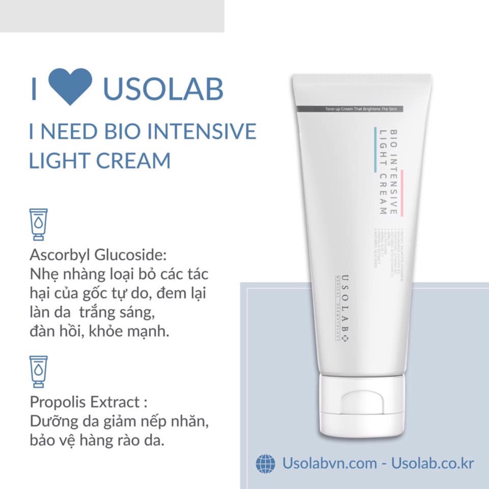 Kem Dưỡng Trắng Da Body USOLAB LIGHT INTENSIVE CREAM - 250ml