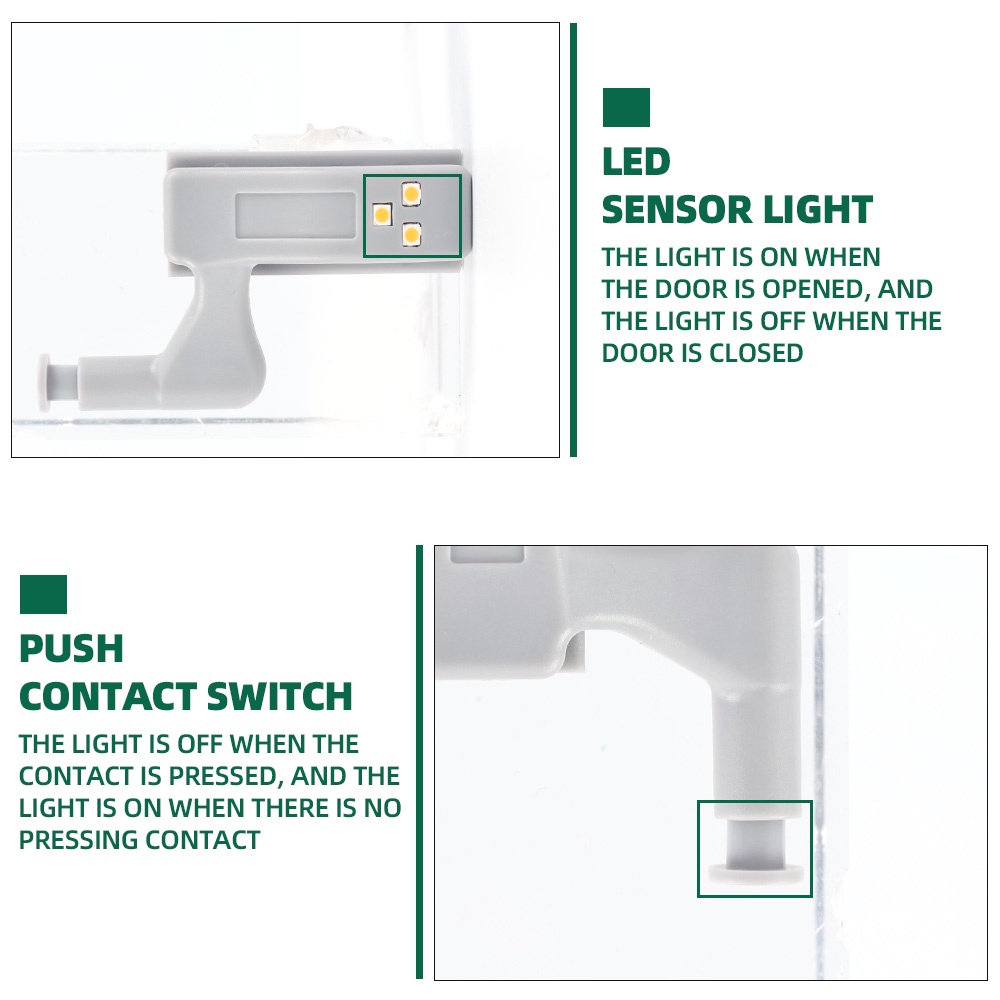 Universal Inner Hinge Lamp LED Under Cabinet Light Sensor Light for Home Kitchen Night Lights