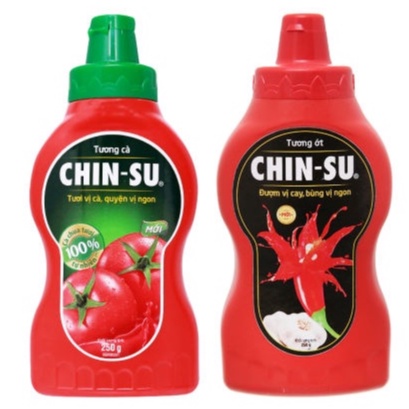 Tương ớt, tương cà, tương ớt phở, bún, miến Chinsu chai lớn 500gr, 250gr