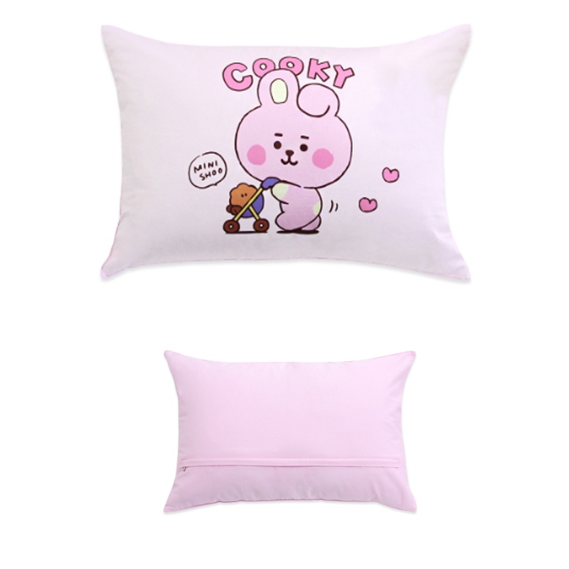 Vỏ gối in hình BTS BT21 dễ thương