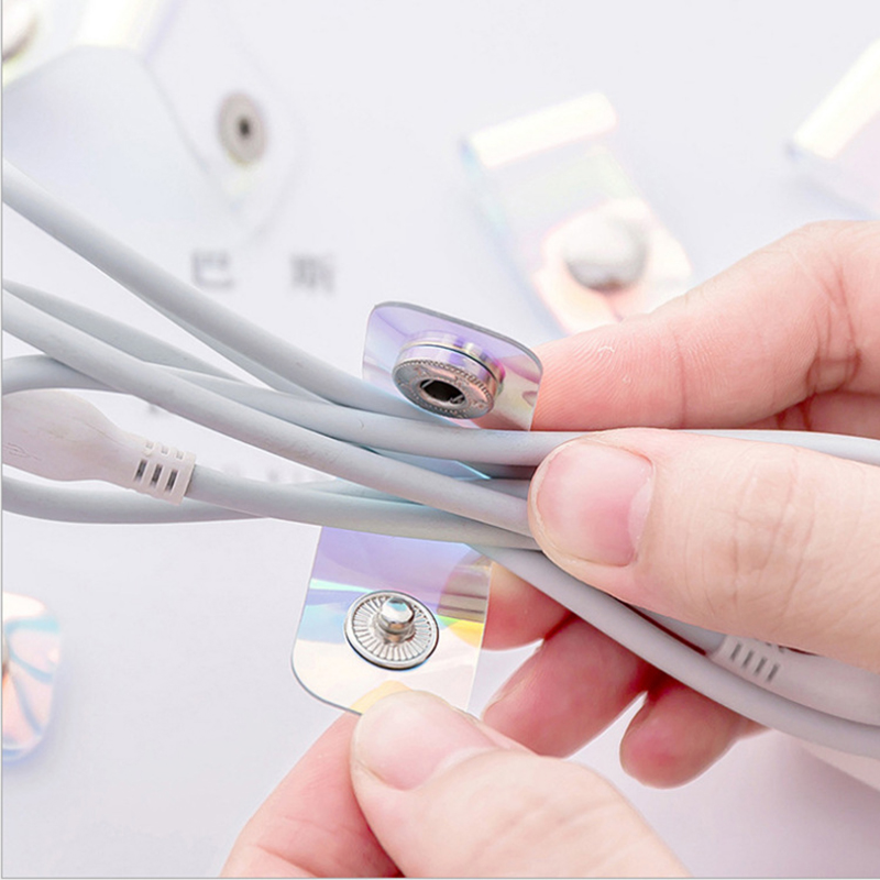 Dụng cụ giữ gọn gàng dây cáp/ tai nghe/ dây usb trong suốt tiện lợi