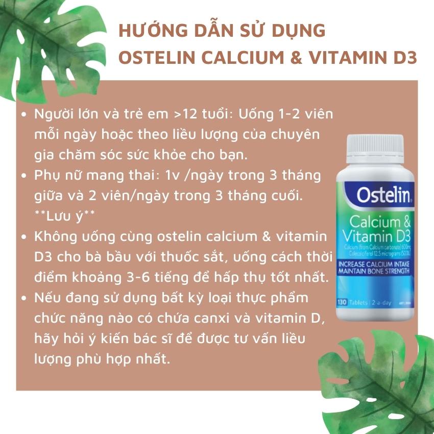 OSTELIN CALCI VITAMIN D3 130 VIÊN-Calci ostelin bầu 130v-Hàng mẫu mới