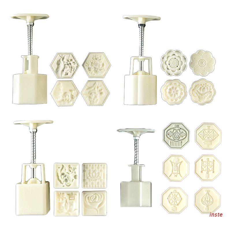 Khuôn Làm Bánh Trung Thu và 4 / 6 Khuôn Nhấn Tay 50g