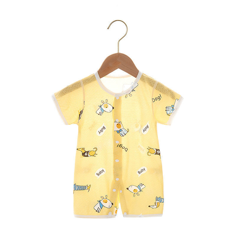 Áo liền quần tay ngắn in họa tiết xinh xắn cho trẻ em