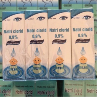 10 Hộp Nước muối sinh lý 0,9% nhỏ mắt, rửa mũi