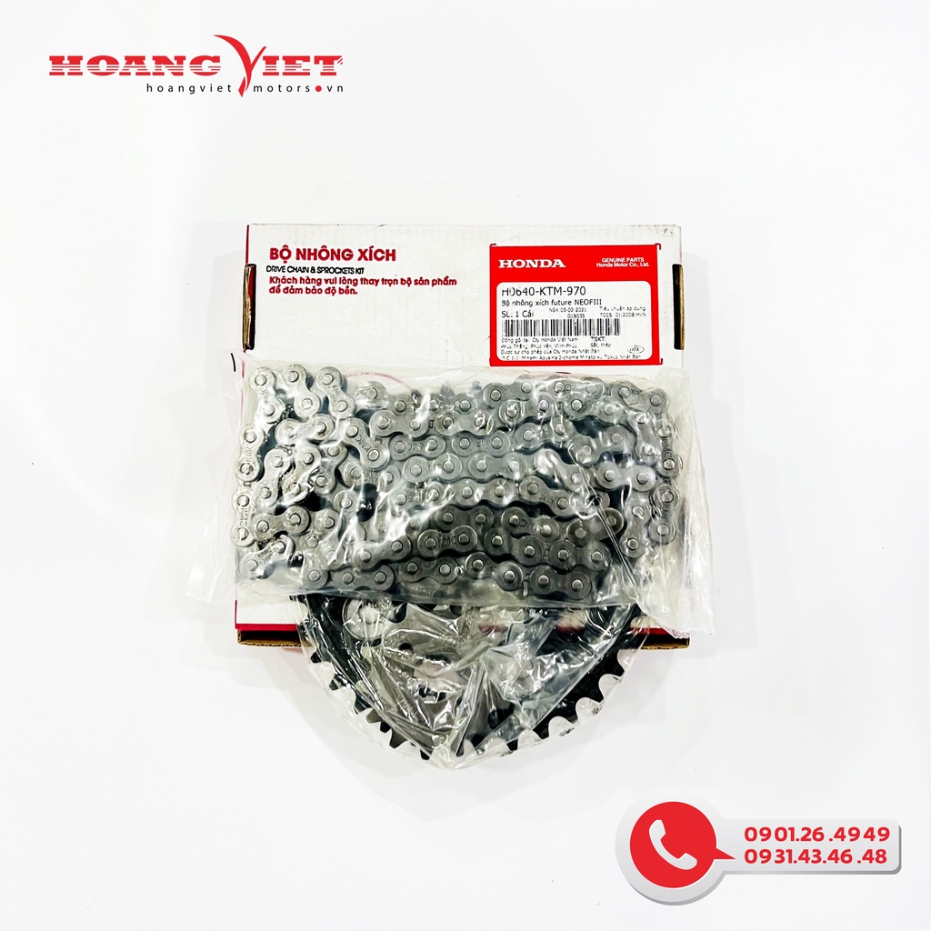 Bộ nhông xích future NEOFIII - Honda FUTURE NEO / FU 2 / FUTURE X  - H0640KTM970