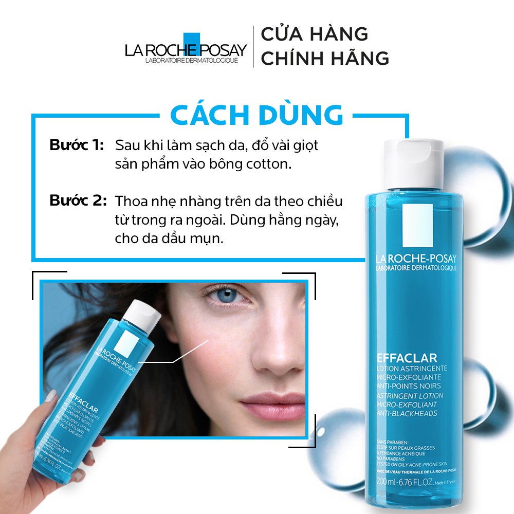 Nước cân bằng giàu khoáng dành cho da dầu mụn La Roche Posay 200ml