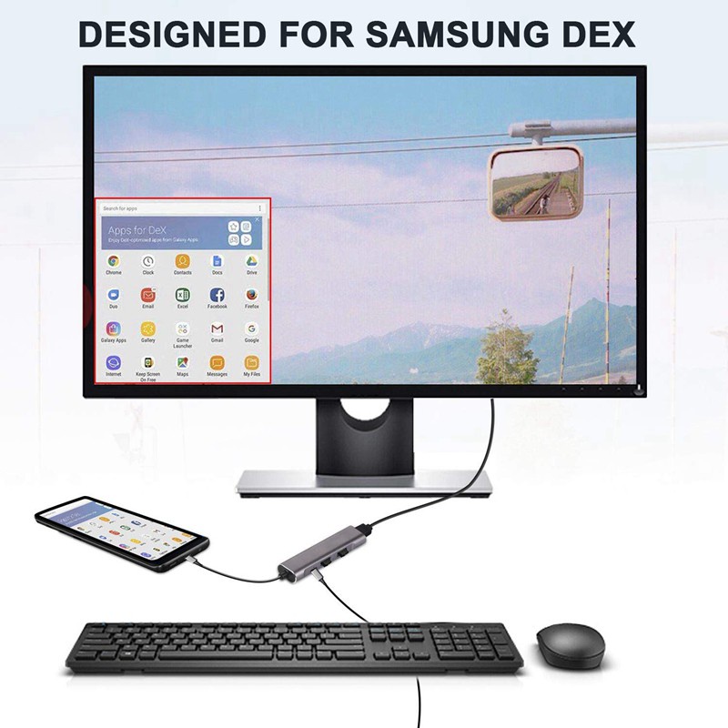 SAMSUNG Bộ Chia Cổng Usb Type C Sang Hdmi Đa Cổng Usb-C (Usb3.1) Cho Nintendo Switch, 4k Hdmi Dex Station S10 / 9 / 8 / Note8 / 9 / S Tab