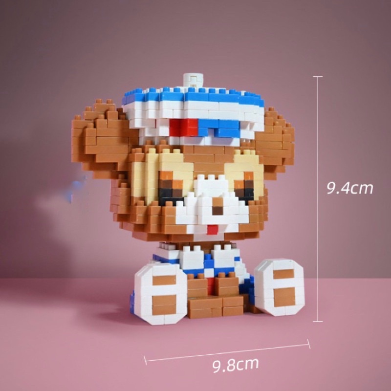 Mô hình lắp ráp hoạt hình vịt Donal, Thỏ Stella 3D đáng yêu cho bé, Đồ chơi nanoblock