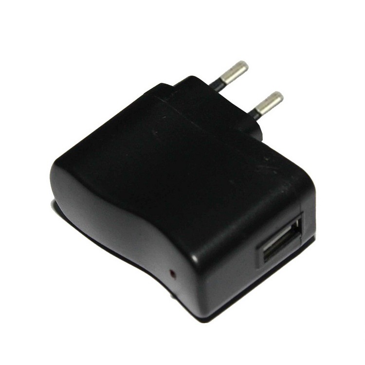Đầu Sạc Đen Có Đèn Led 5V Dòng Chuẩn