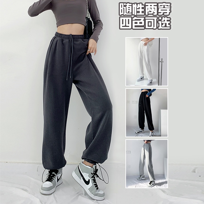 NRVP Quần thể thao ống rộng phong cách thời trang Hàn Quốc dành cho nam và nữ