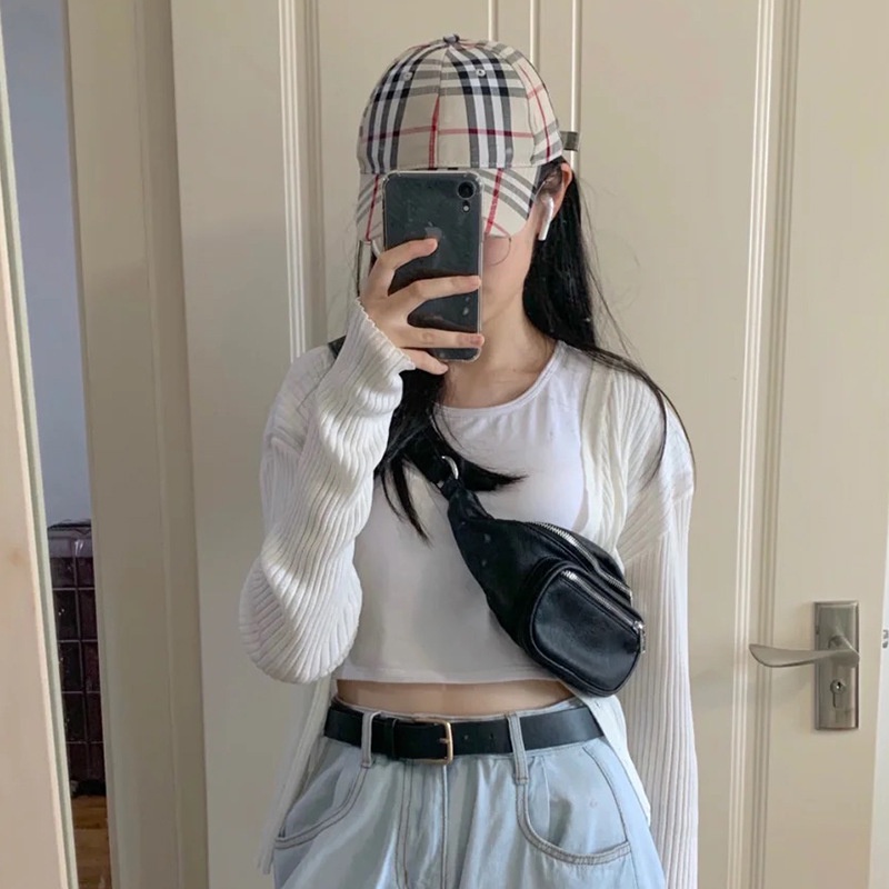 Túi đeo vai IELGY phối xích phong cách đường phố cho nữ