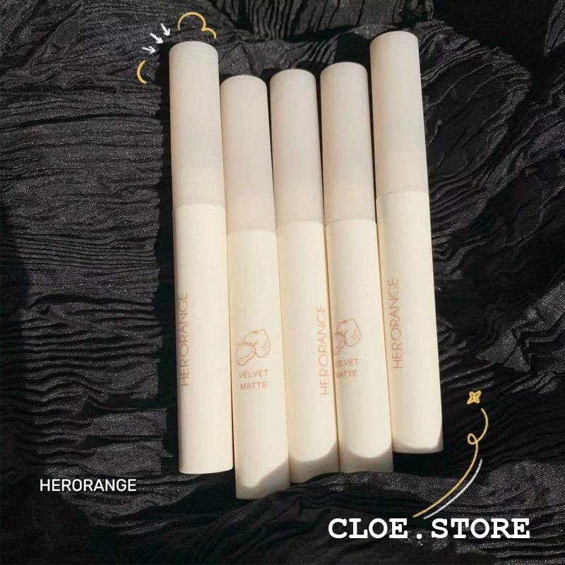 Son Herorange Velvet Matte chất kem lì mịn như nhung hàng nội địa Trung | Thế Giới Skin Care
