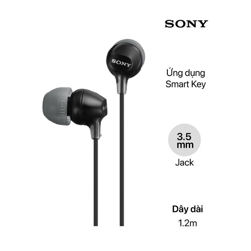 Tai Nghe Nhét Tai Sony Mdr-Ex15 3.5mm Có Micro Âm Thanh Siêu Trầm, hàng trần không hộp