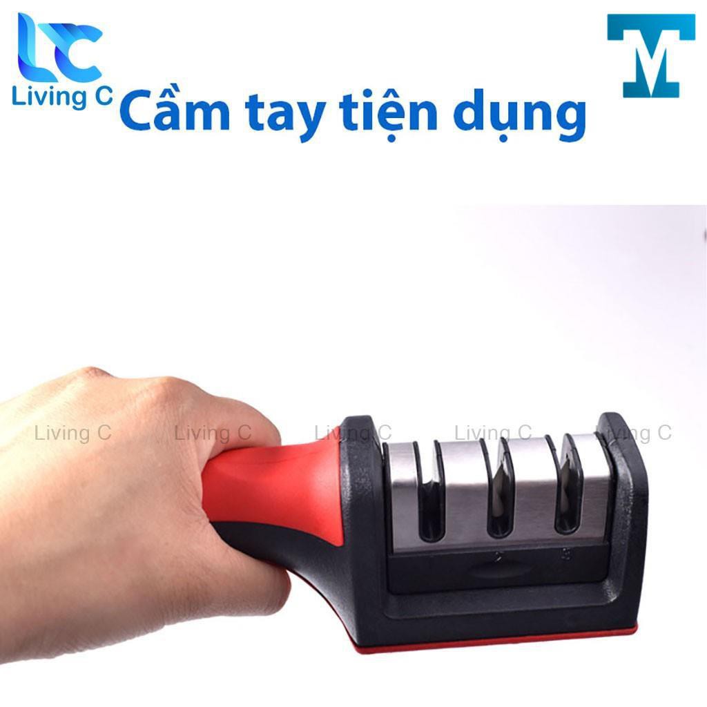 Dụng cụ mài dao kéo 3 cấp độ cầm tay Living C , mài dao nhanh bén siêu tiện lợi _M89