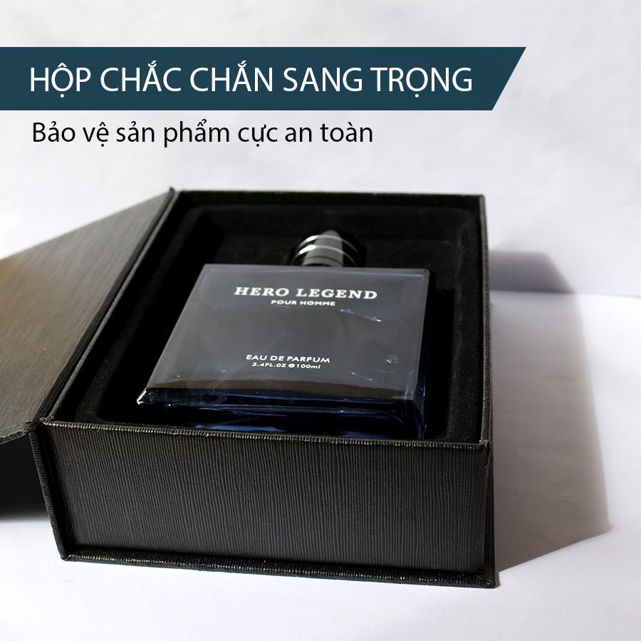 FREESHIP - Nước hoa nam 100ml Hero Legend Setio thơm lâu tới 5 giờ mùi hương nhẹ cá tính hàng nội địa trung cao cấp