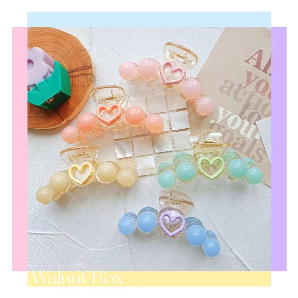 Kẹp Tóc Nhựa Resin Màu Sắc Ngọt Ngào Phong Cách Hàn Quốc Cổ Điển Cho Nữ