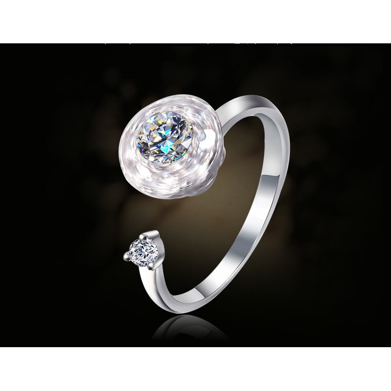 Nhẫn bạc ý 925 pha lê Swarovski Free size