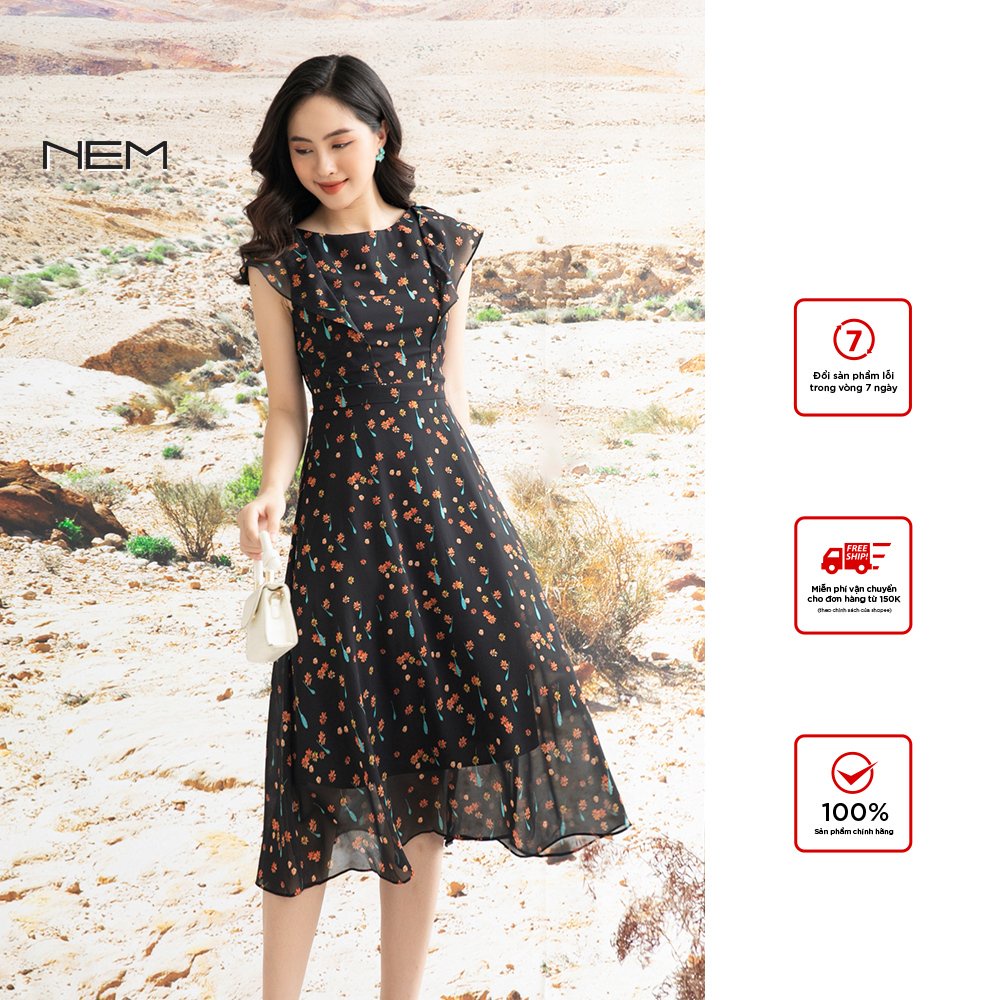 Đầm thiết kế nữ dáng A cao cấp NEM Fashion D04012 | BigBuy360 - bigbuy360.vn