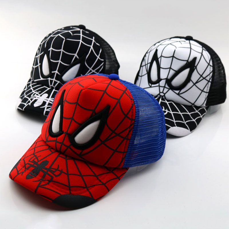 Mũ lưỡi trai thêu hình người nhện Marvel cho bé