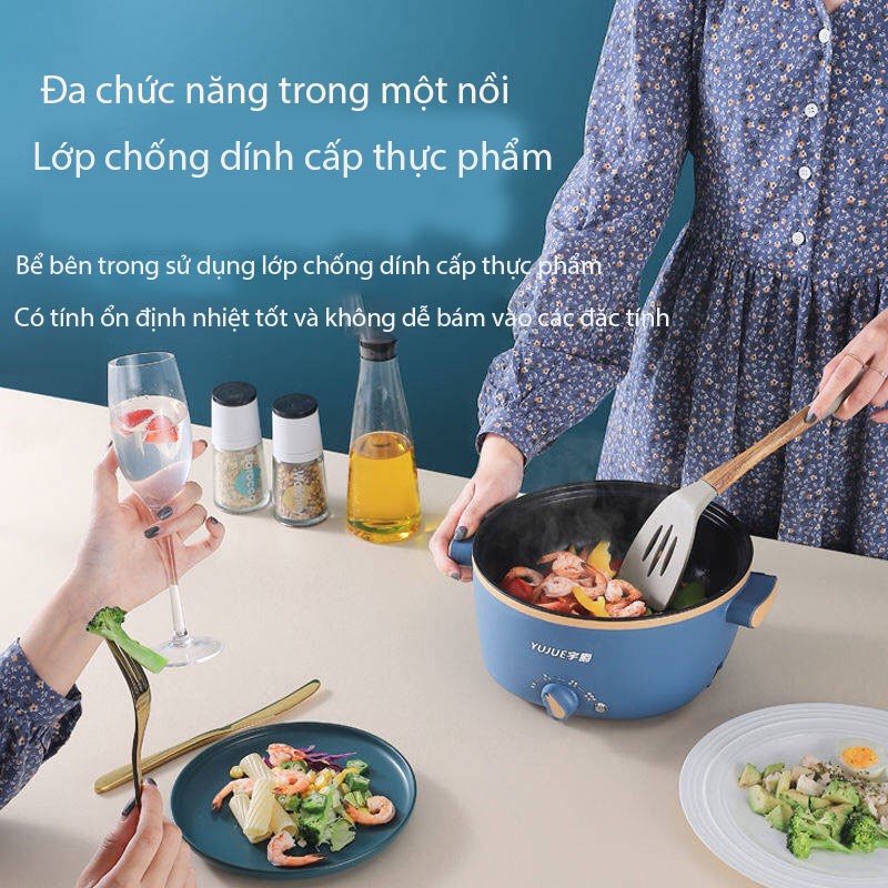 Nồi lẩu đa năng Seka, Nồi đa chức năng: Lẩu, hầm, om, rán, xào, ninh, Bảo hành 12 tháng hàng chính hãng