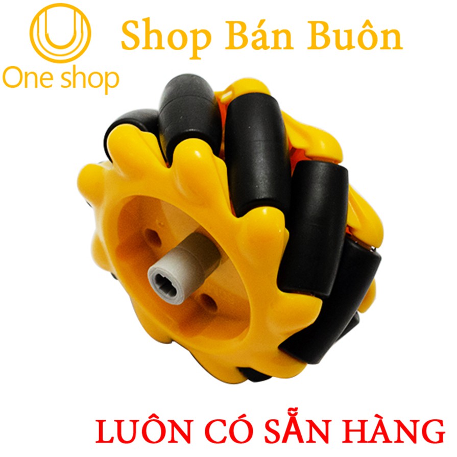 [Rẻ vô địch] Bánh Xe Mecanum Omni , Bánh Xe Đa Hướng, Bánh Xe Thông Minh 60mm