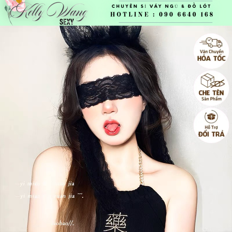 MN006 - Mặt Nạ Cosplay Sexy Phụ Kiện Phòng Ngủ -mặt nạ bịt mắt ren hóa trang KELLYWANG
