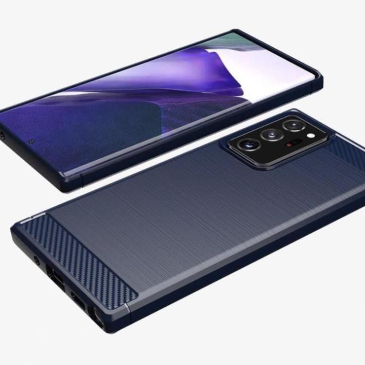 Ốp lưng dẻo Samsung Galaxy Note 20 / Note 20 Ultra vân sợi cacbon chống sốc, chống vân tay Rugger Amor