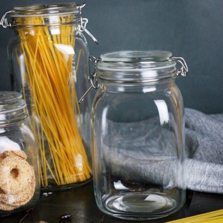 Lọ thủy tinh nắp cài kim loại loại dày hơn nhiều kích cỡ