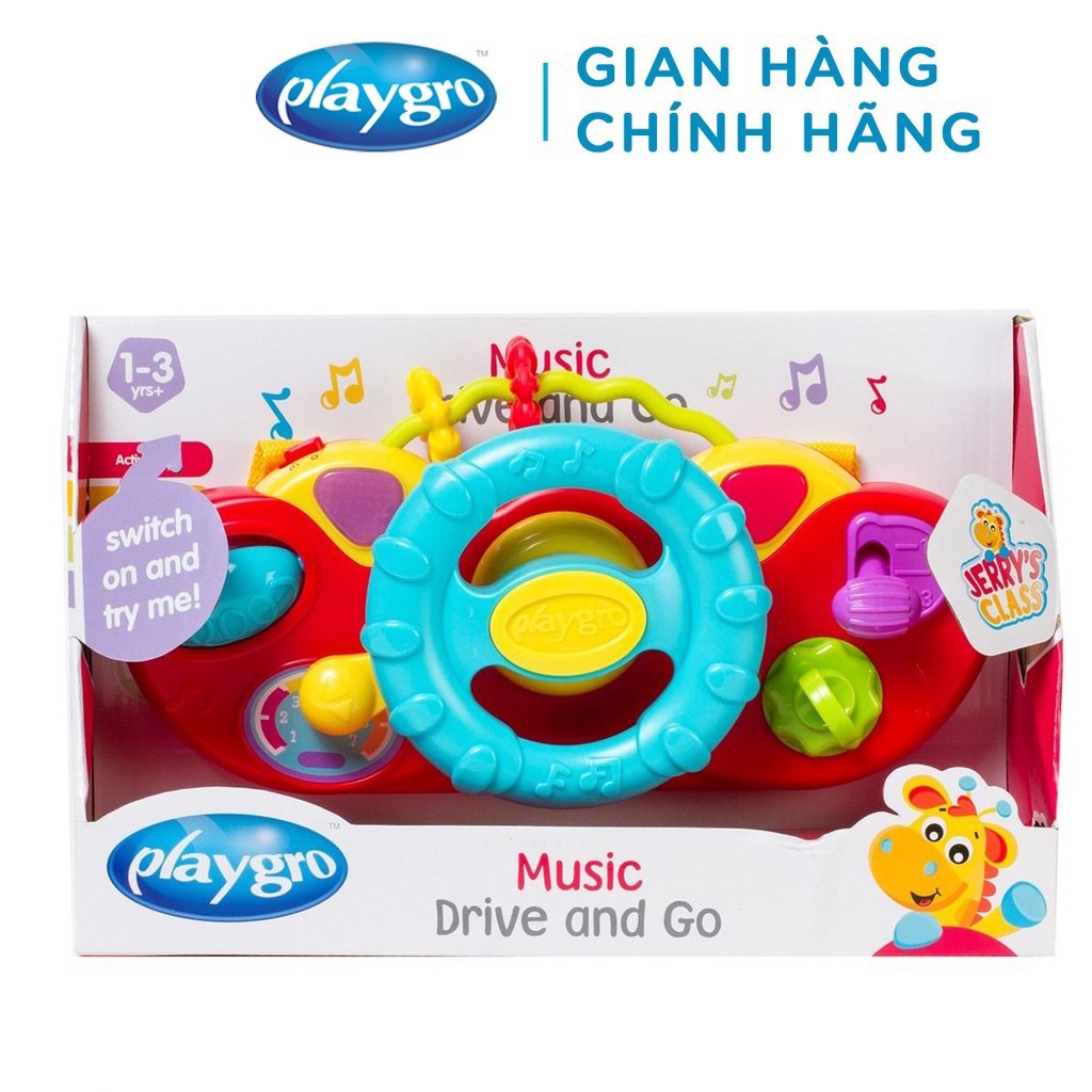 Đồ chơi vô lăng phát nhạc Playgro, cho bé 12-36 tháng