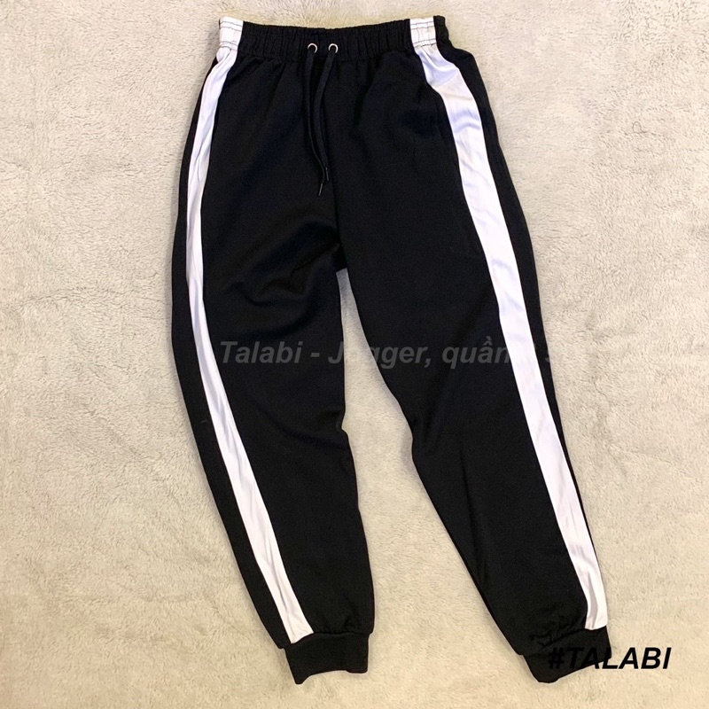 [Có VIDEO &amp; SIZE lớn]Quần Thể Thao Polyester 3 Sọc &amp; 1 Sọc Ống Bo Unisex Talabi Form Chuẩn, Chất Dày Đẹp Vải Ngoại