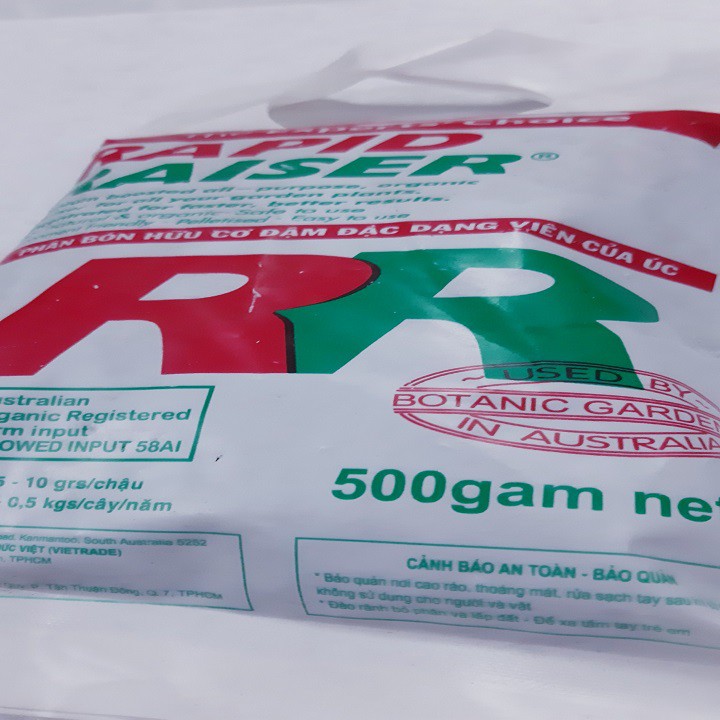 PHÂN HỮU CƠ TAN CHẬM RAPID RAISER - GÓI 500 GRAM