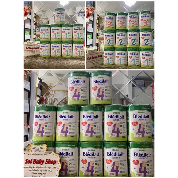 Sữa Bledilait Mẫu Mới số 1,2,3,4 900g date 2023