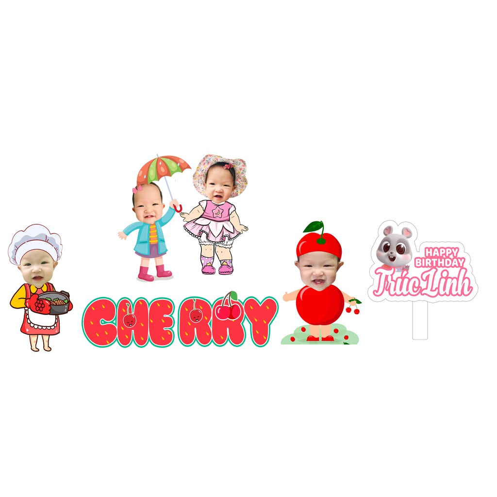 Set chibi ⚡️FREESHIP⚡️trang trí sinh nhật, CHIBI TIỆC sinh nhật, CHÚC MỪNG SINH NHẬT, SET TRANG TRÍ CHO CÁC BÉ