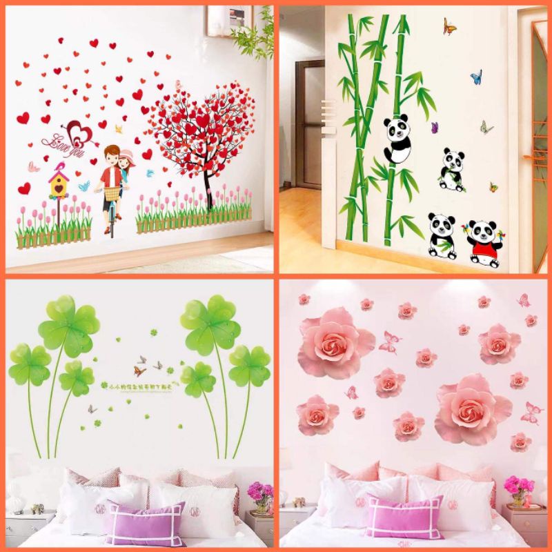 Decal dán tường, Decal trang trí phòng ngủ, phòng khách siêu xinh.