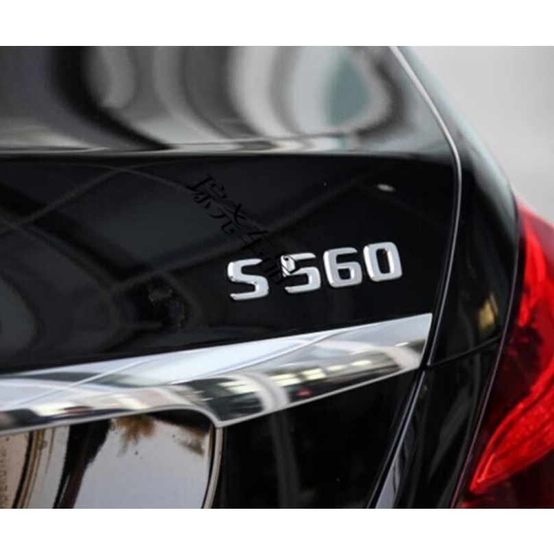Decal tem chữ GLS600, MBS600, S650, S600, S560 dán đuôi xe ô tô Mercedes và Maybach