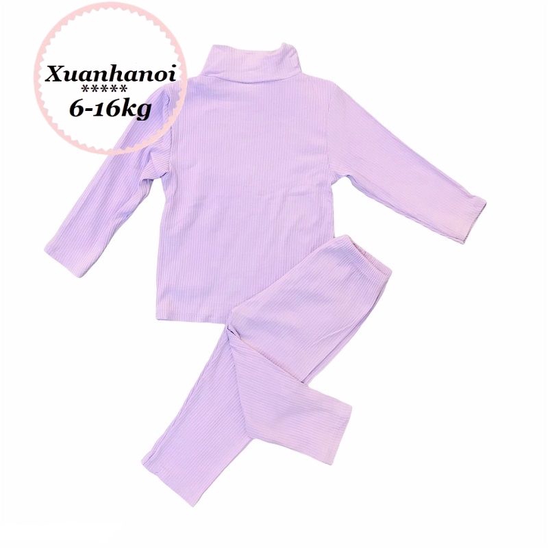 Combo 3 bộ quần áo bé trai bé gái cotton len tăm XHN412