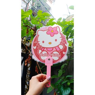 Quạt tròn nhựa cầm tay hello kitty