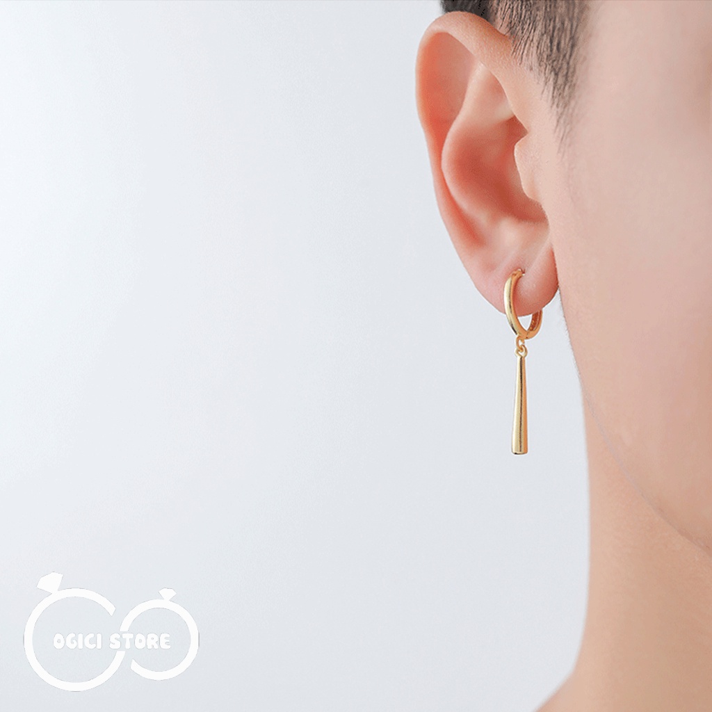 Khuyên tai nam nữ thời trang, Bông tai nam dáng tròn thả phong cách hiphop cá tính, Unisex, 1 chiếc