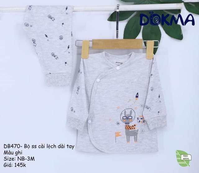 Bộ ss cài lệch dài tay Dokma