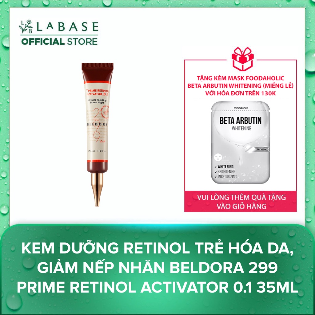 KEM DƯỠNG RETINOL TRẺ HÓA DA, GIẢM NẾP NHĂN BELDORA 299 PRIME RETINOL ACTIVATOR 0.1 35ML