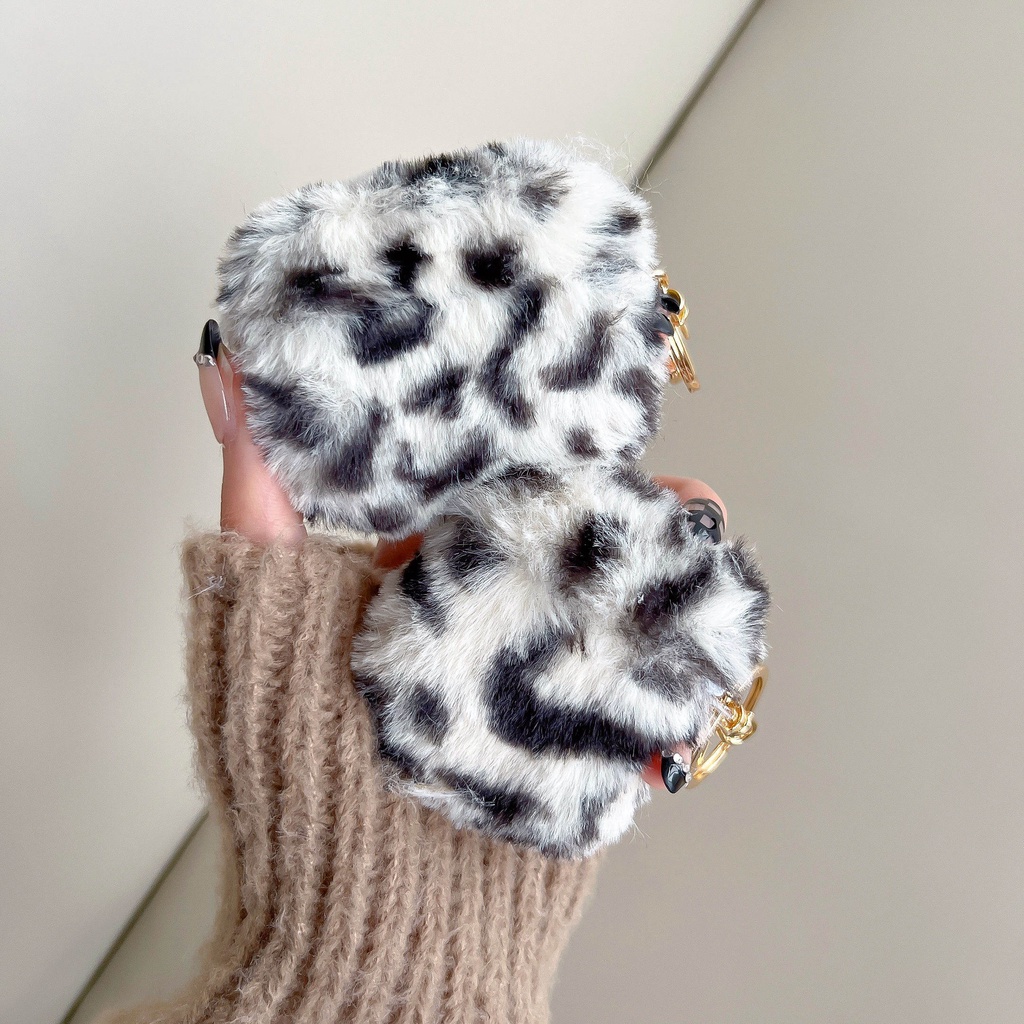 Vỏ Bảo Vệ Hộp Sạc Tai Nghe AirPods3 Gen AirPods3 2021 3 Họa Tiết Da Báo Bằng Lông Nhung Ốp