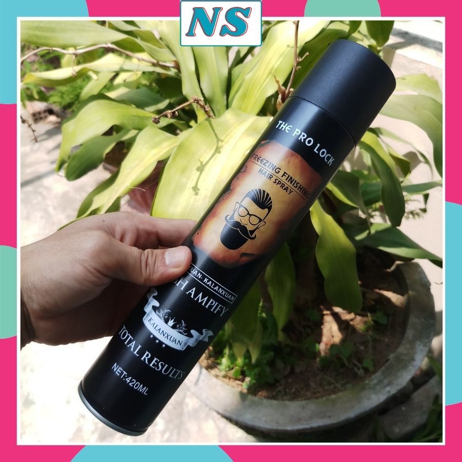 Gôm xịt tóc nam, keo vuốt tóc đẹp tự nhiên, dễ dàng gội đầu, THE PRO LOCK 420ml